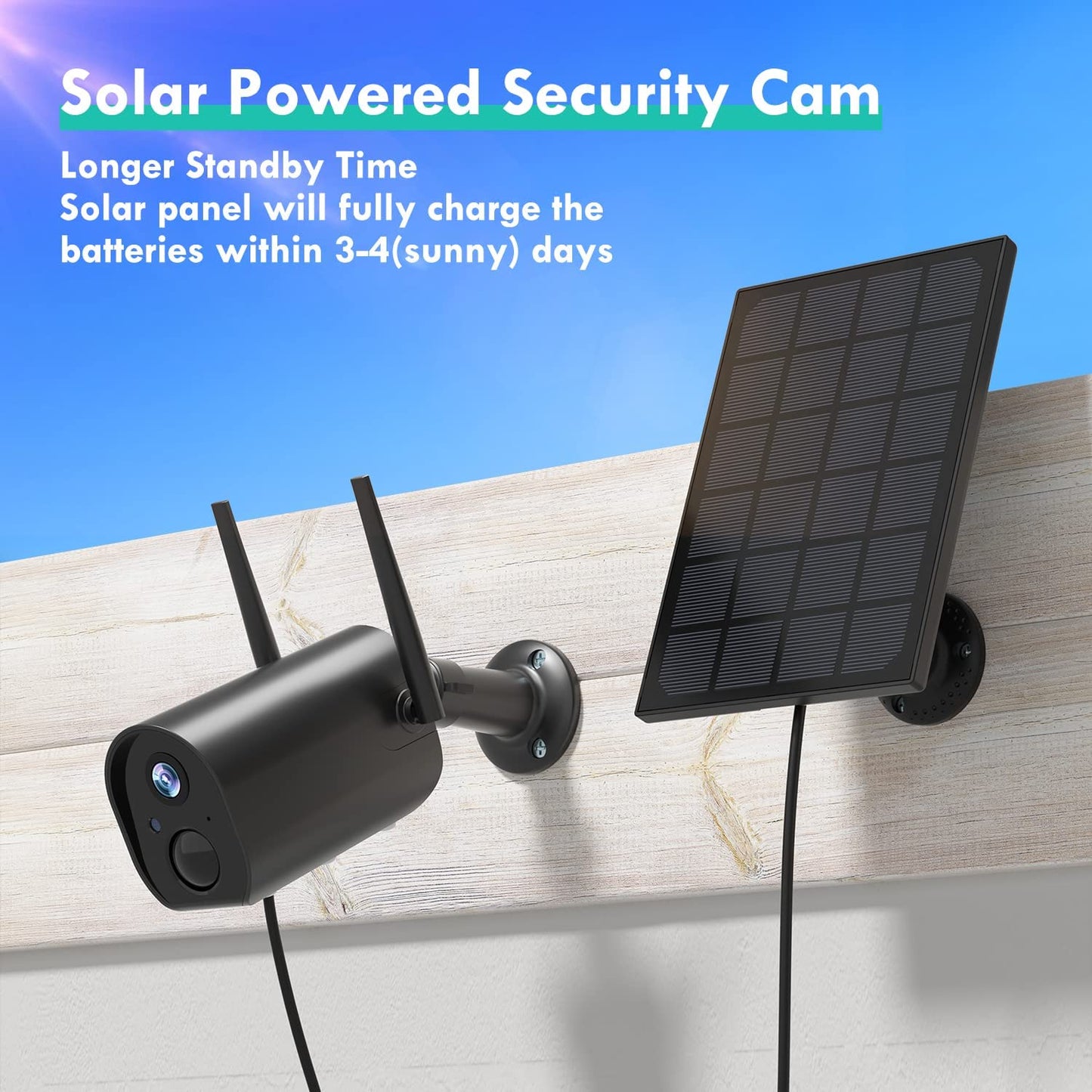 Elemage ZS-GX6S Wireless WiFi Solar Security Camera