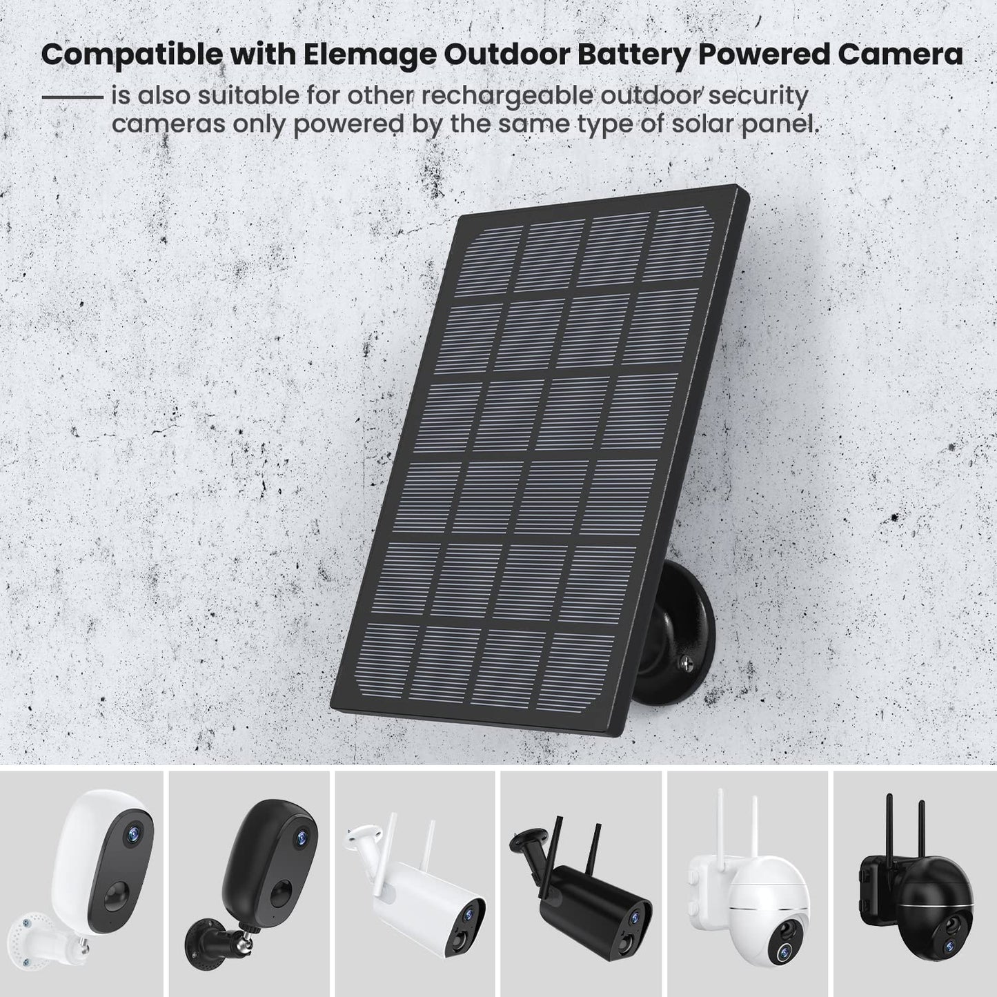 Elemage Security Camera Solar Panel (ZS-GQ2)